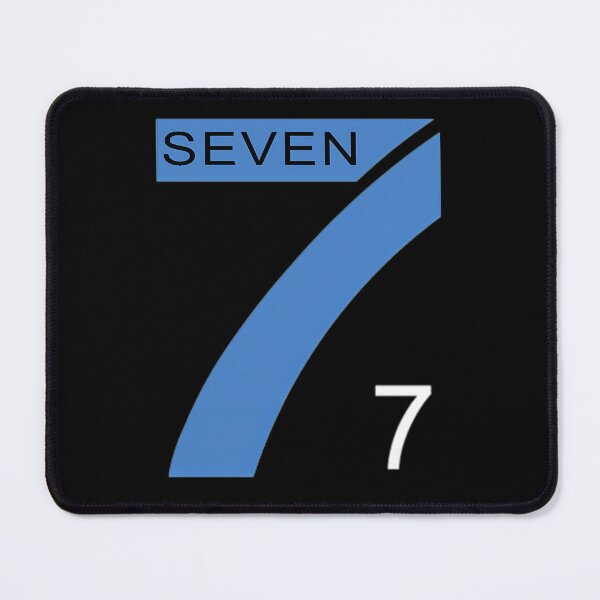Item preview, Seven 7 Blue Geometric Minimalist Number designed and sold by 740-Studios.