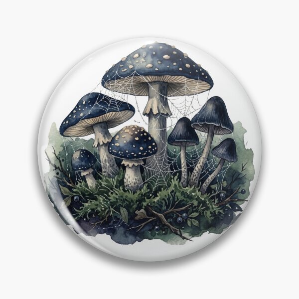 Item preview, Gothic Watercolor Mushrooms with Spiderwebs designed and sold by NightSpell.