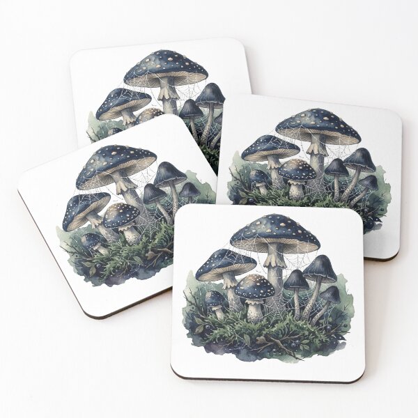 Item preview, Gothic Watercolor Mushrooms with Spiderwebs designed and sold by NightSpell.