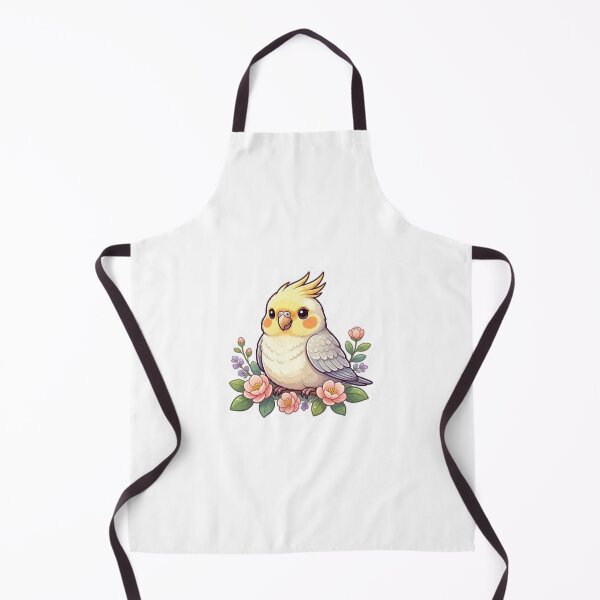 Item preview, Cute Cockatiel Bird Sticker with Flowers – Kawaii Pet Bird Vinyl Decal for Bird Lovers designed and sold by Pandey14.