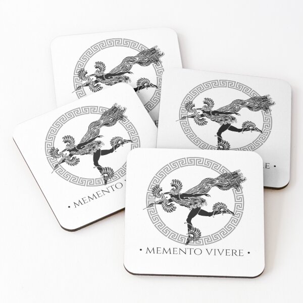 Item preview, Memento Vivere Latin Quote Mythical Figure designed and sold by Rehnair.