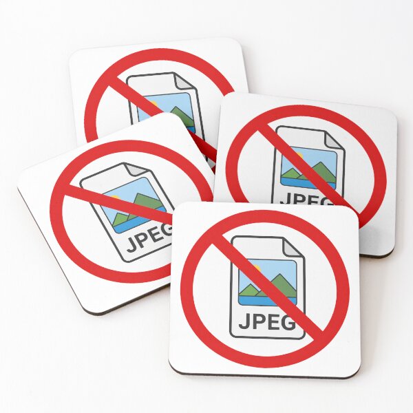 Item preview, No JPEG Funny Anti JPEG File Format Geek Design designed and sold by MonkiFlipp.