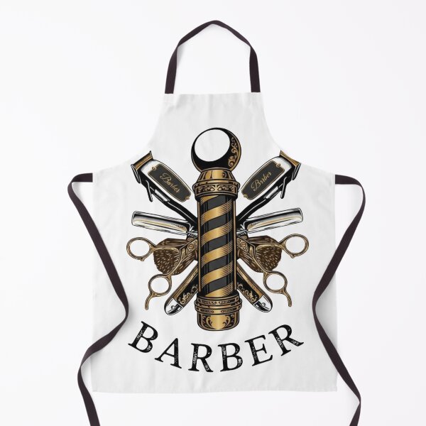 Item preview, Vintage Barber Pole Logo with Crossed Hair Clippers and Scissors designed and sold by Barber MD Culture.