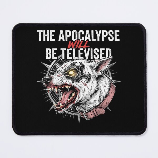 Item preview, The Apocalypse Will Be Televised Edgy Cyberpunk Fantasy Dog Design designed and sold by AdyKurniawan.