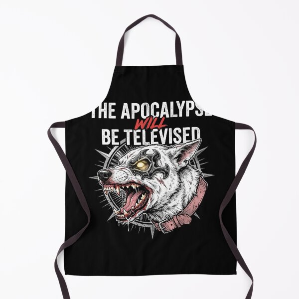 Item preview, The Apocalypse Will Be Televised Edgy Cyberpunk Fantasy Dog Design designed and sold by AdyKurniawan.