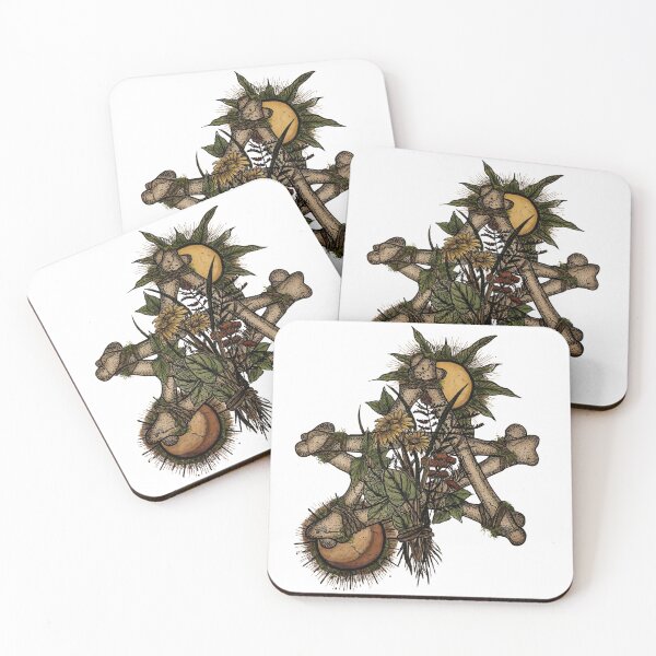 Item preview, Bone Pentagram | Sun Moon Botanical | Witchy Dark Cottagecore | Goblincore designed and sold by Neurospicy Trolls.