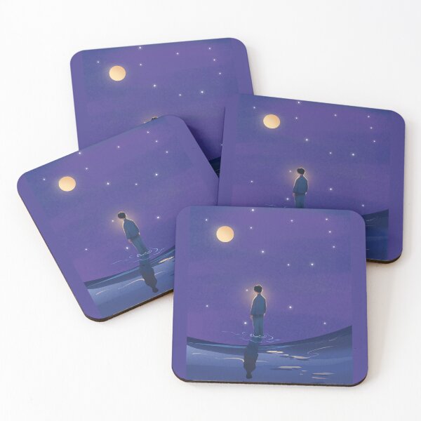 Item preview, Vintage Anime Boy Under Moonlit Starry Sky Fine Landscape  designed and sold by Rehnair.