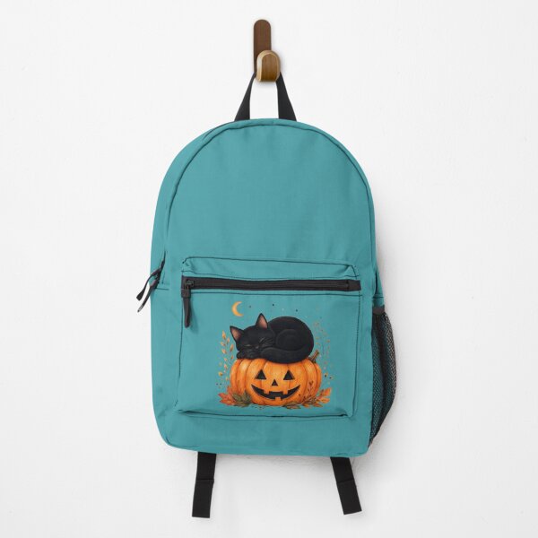 Item preview, Cozy Black Cat Sleeping on Pumpkin Cute Halloween Watercolor designed and sold by HopeAndHustle.