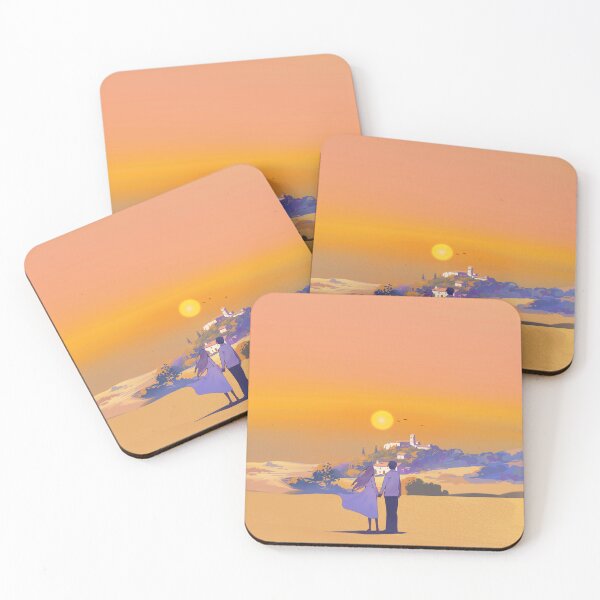 Item preview, Vintage Anime Couple Golden Hour Sunset Fine Landscape designed and sold by Rehnair.