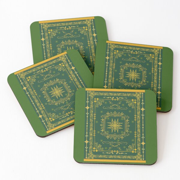 Item preview, Vintage Dark Green and Gold Celestial Star Ornate designed and sold by Rehnair.