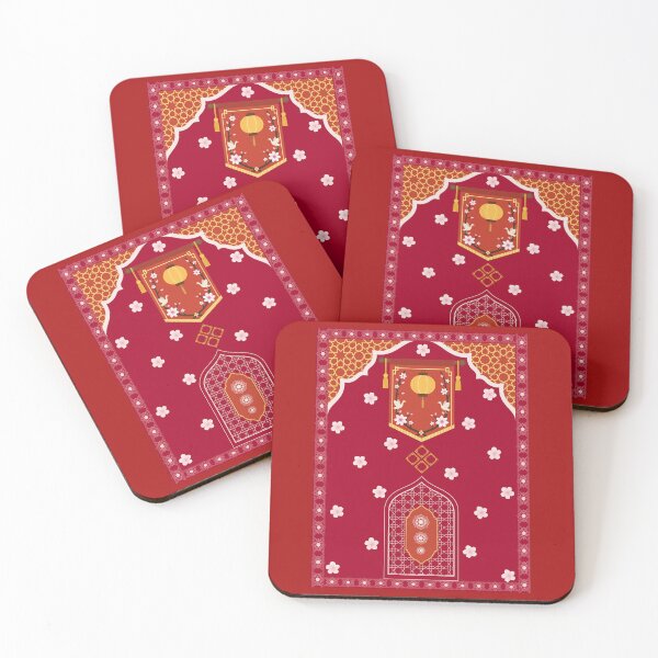 Item preview, Vintage Lantern and Cherry Blossoms Ornate Traditional Architectur designed and sold by Rehnair.
