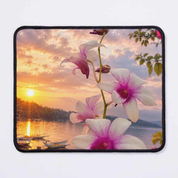 Item preview, Serene Sunset with Orchids in Bloom designed and sold by SheFriendly143.