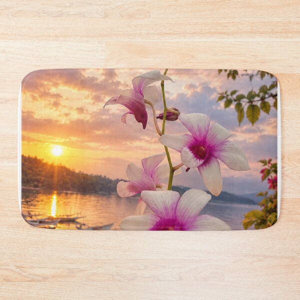Item preview, Serene Sunset with Orchids in Bloom designed and sold by SheFriendly143.