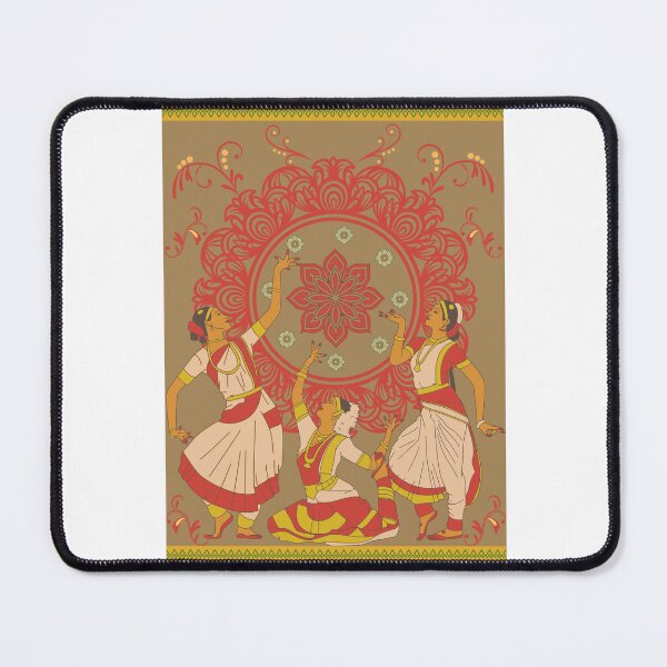 Item preview, Vintage Indian Classical Dancers Traditional Folk mandala  designed and sold by Rehnair.