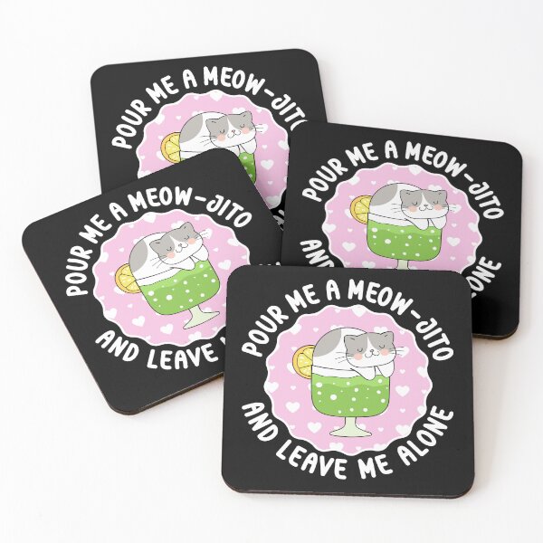 Item preview, Pour Me A Meow-jito And Leave Me Alone - Funny Kawaii Cat Mojito Pun designed and sold by the-Z3nith.
