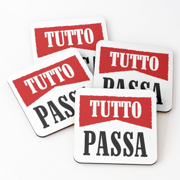 Item preview, Tutto Passa Italian Quote Vintage Retro designed and sold by artCreativeColony.
