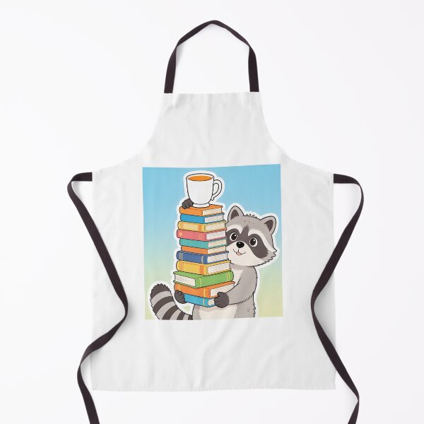 Item preview, Cute Raccoon Building a Tower of School Books | Funny School Sticker designed and sold by OksArtStudio.