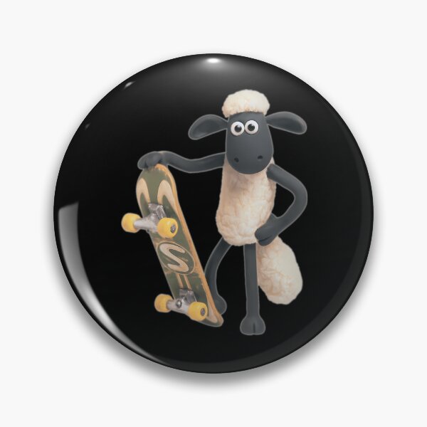 Item preview, Claymation Sheep Character Holding Skateboard designed and sold by daluxchin.
