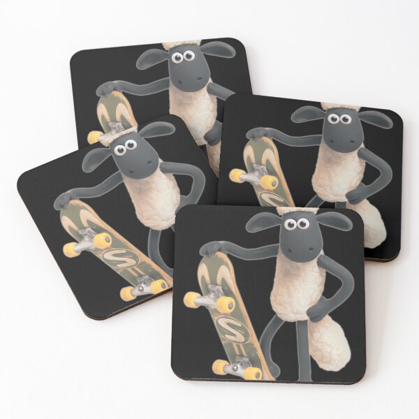 Item preview, Claymation Sheep Character Holding Skateboard designed and sold by daluxchin.