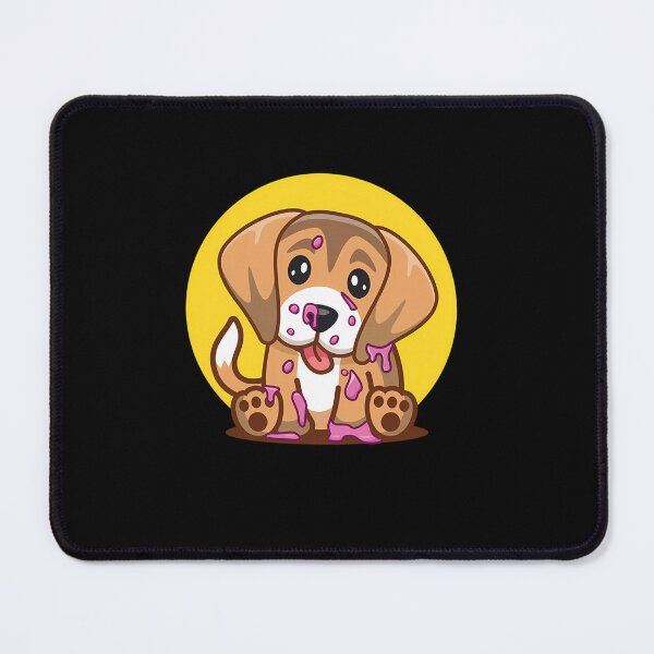 Item preview, Cute Messy Puppy Purple Paint Illustration designed and sold by daluxchin.