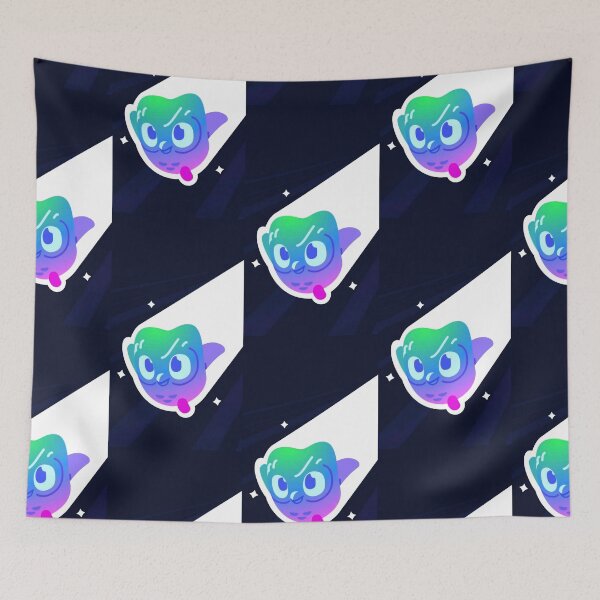 Item preview, Angry Neon Space Owl Comet - Vaporwave Synthwave Gradient Mascot Sticker designed and sold by William Cano.