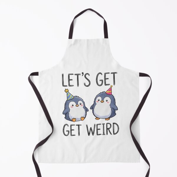 Item preview, Let's Get Weird Cute Penguin Party Funny Quote designed and sold by mackartist.