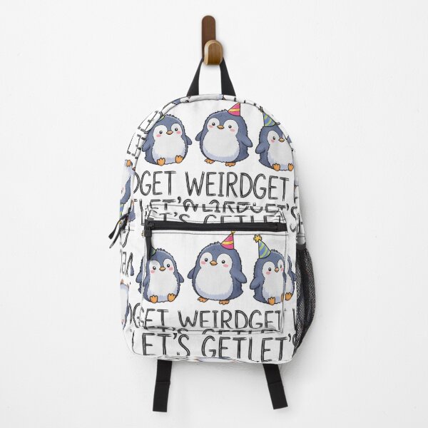 Item preview, Let's Get Weird Cute Penguin Party Funny Quote designed and sold by mackartist.