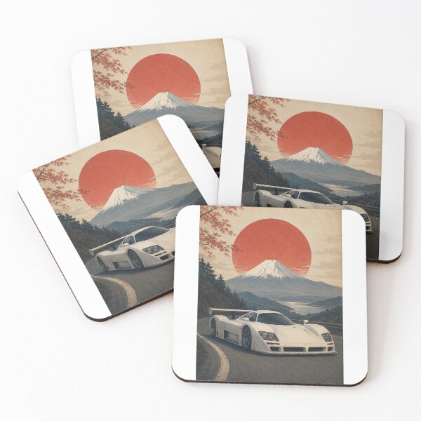 Item preview, Japanese GT1 Legend – Sunrise on Fuji minimalist white designed and sold by Traceursniper.