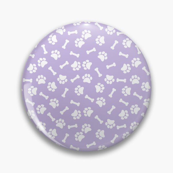 Item preview, Lavender And White Dog Paw And Bone Pattern designed and sold by pattern-archive.