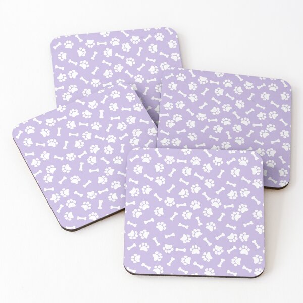 Item preview, Lavender And White Dog Paw And Bone Pattern designed and sold by pattern-archive.