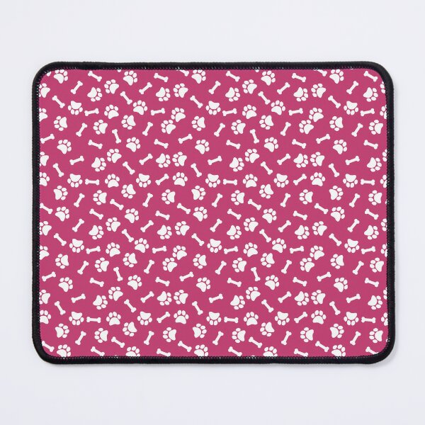 Item preview, Magenta And White Dog Paw And Bone Pattern designed and sold by pattern-archive.