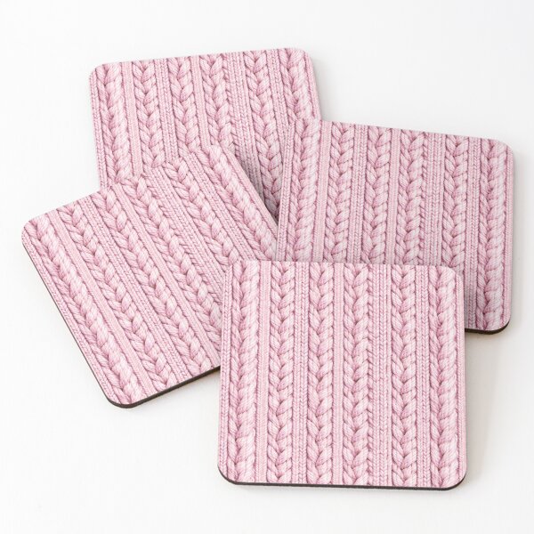 Item preview, Pastel Pink Coquette Aesthetic Braided Cable Knit Pattern designed and sold by GraffiTimi.
