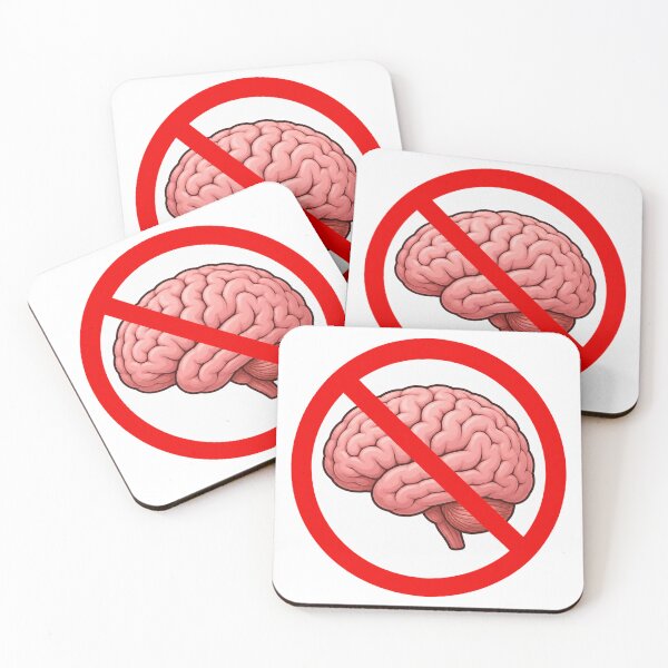 Item preview, No Brain Funny Sarcastic Anti Brain Humor Design designed and sold by MonkiFlipp.