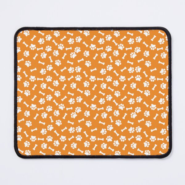 Item preview, Orange And White Dog Paw And Bone Pattern designed and sold by pattern-archive.