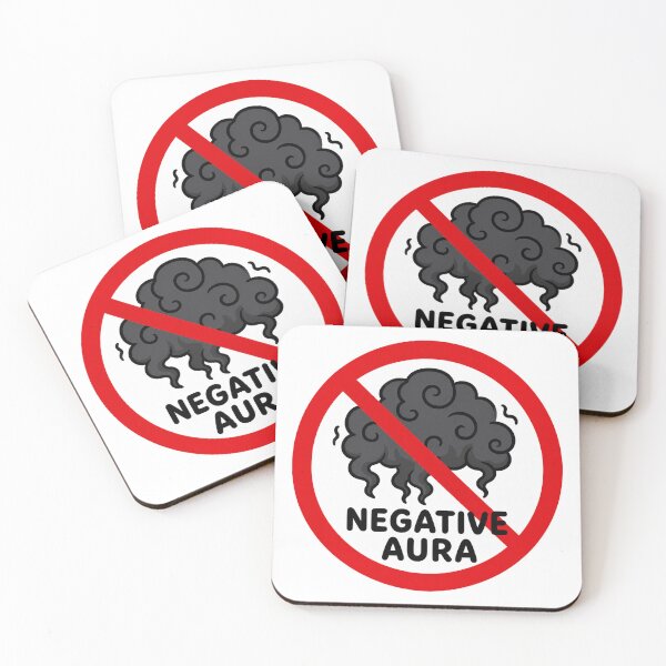 Item preview, No Negative Aura Funny Positive Vibes Meme Humor Design designed and sold by MonkiFlipp.