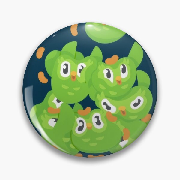 Item preview, Cute Green Owls Cartoon Pile - Funny Language Learning Mascot Chaos Sticker designed and sold by William Cano.