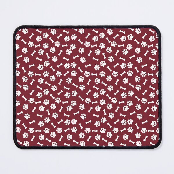 Item preview, Red And White Dog Paw And Bone Pattern designed and sold by pattern-archive.