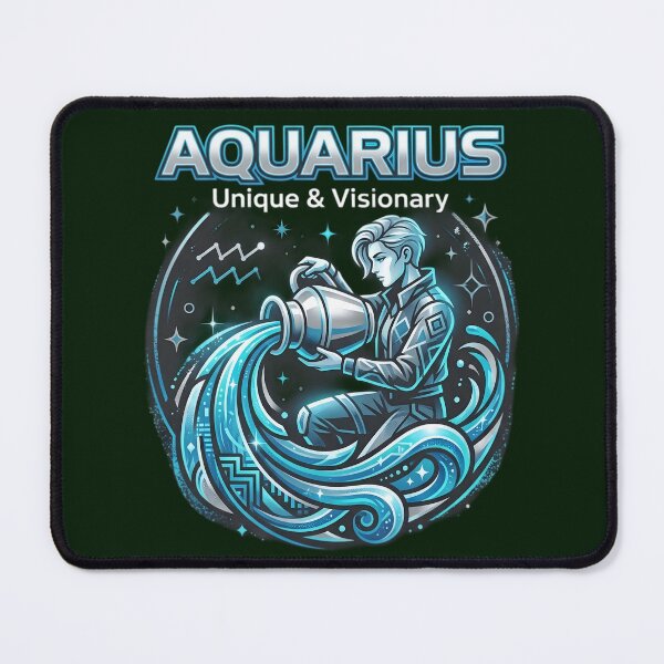Item preview, Aquarius Daily Horoscope – Unique & Visionary Zodiac Sign | Astrology Gift | Water Bearer Cosmic Design | Aquarius Birthday designed and sold by Bhaskar Digital Art.