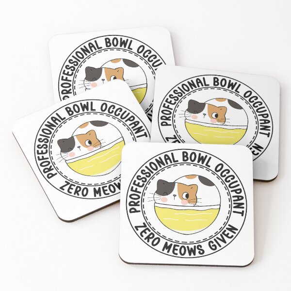 Item preview, Professional Bowl Occupant Zero Meows Given - Funny Cat Pun designed and sold by the-Z3nith.