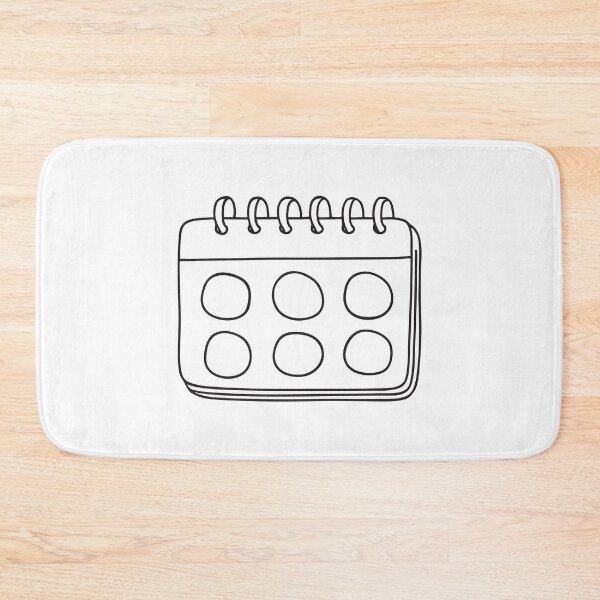 Item preview, A wall calendar with empty date boxes marked in circles designed and sold by rasagamastore.