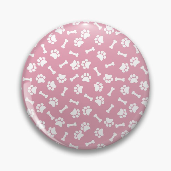 Item preview, Rose And White Dog Paw And Bone Pattern designed and sold by pattern-archive.
