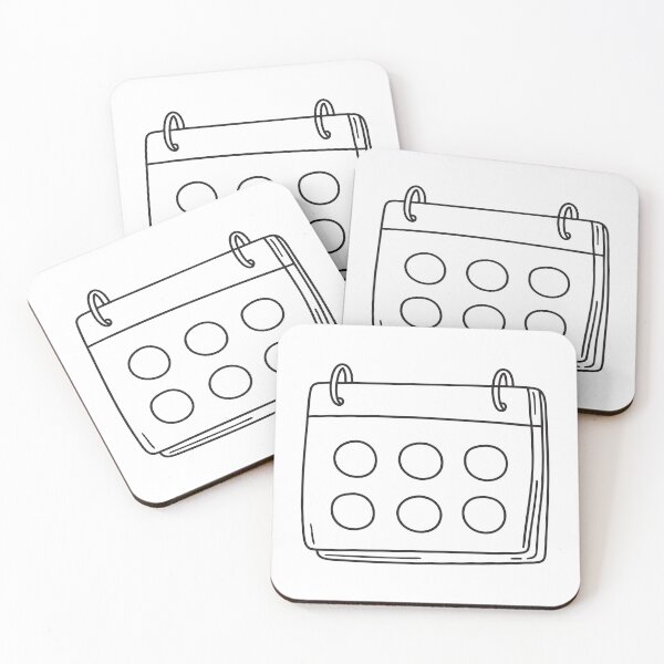 Item preview, Boxes left blank circled on a calendar pinned to the wall designed and sold by rasagamastore.