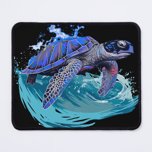 Item preview, Majestic Sea Turtle Swimming in Blue Wave illustration designed and sold by MarrysLifestyle.