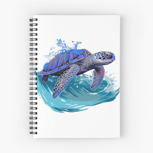 Item preview, Majestic Sea Turtle Swimming in Blue Wave illustration designed and sold by MarrysLifestyle.