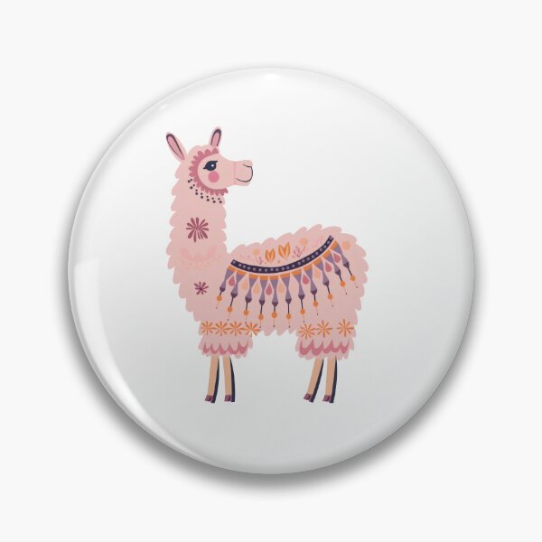 Item preview, Scandinavian Folk Art, Pink Alpaca designed and sold by xiao xuans.