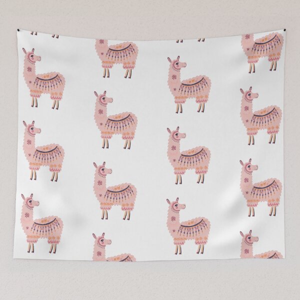 Item preview, Scandinavian Folk Art, Pink Alpaca designed and sold by xiao xuans.