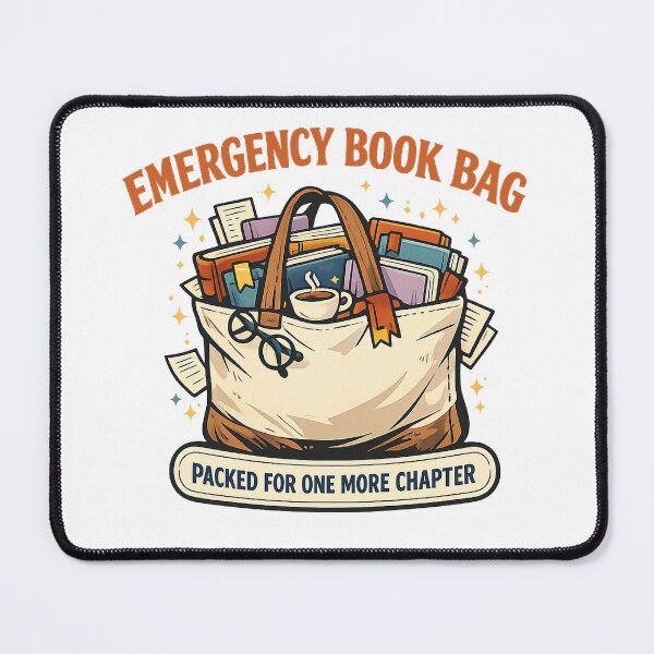 Item preview, Emergency Book Bag Packed For One More Chapter designed and sold by Concrete Coffee Studio.