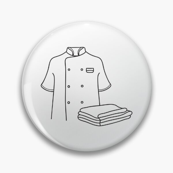 Item preview, A chef’s folded uniform laid next to a white apron designed and sold by rasagamastore.