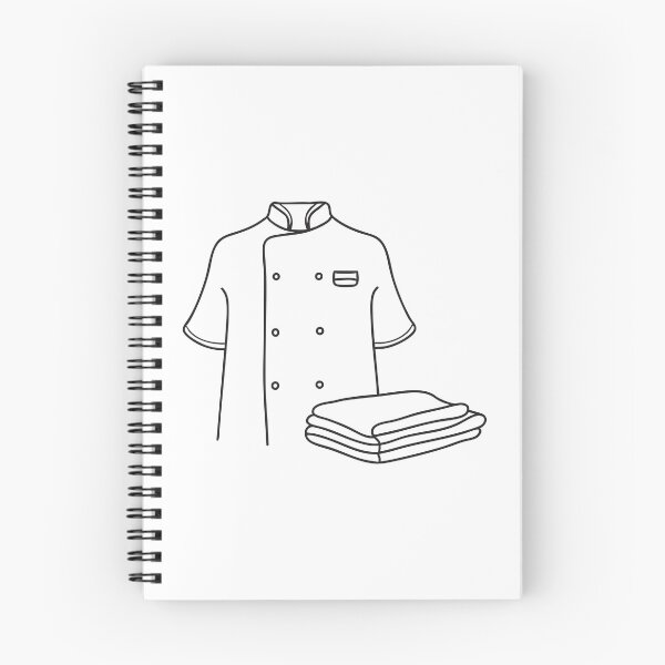 Item preview, A chef’s folded uniform laid next to a white apron designed and sold by rasagamastore.