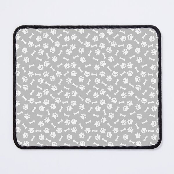 Item preview, Silver And White Dog Paw And Bone Pattern designed and sold by pattern-archive.